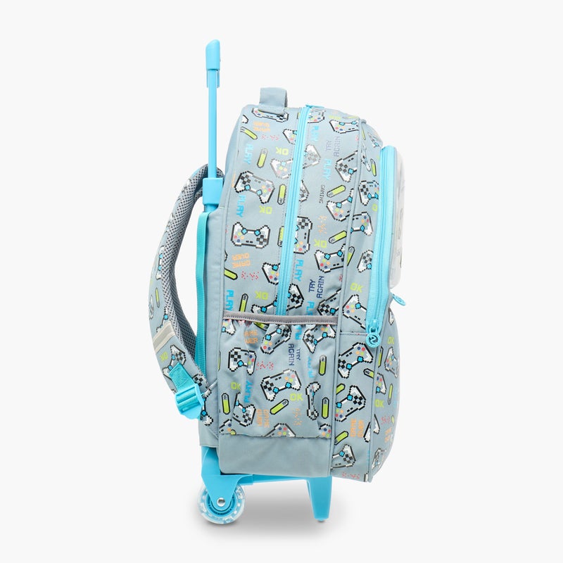 Skylar Gaming Print Trolley Backpack for Kids - Image 3